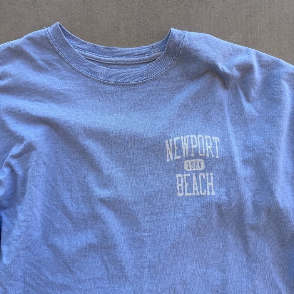 J Galt John Galt Brandy Melville Shirt Womens Blue Long Sleeve Graphic Tee - Picture 2 of 6